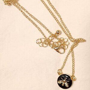 Minimalist Jewelry Bumble Bee Gold Necklace New. Gift Gifting Stocking Stuffer